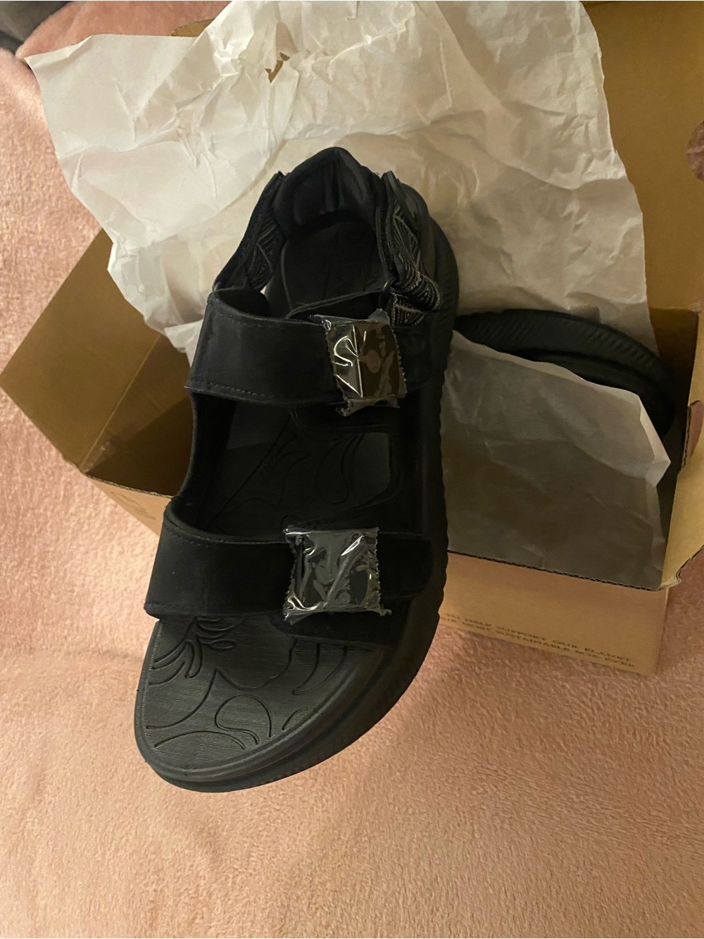 ONCAI Black Women's Orthopedic Adjustable Comfort Sandals - Picture 4 of 6
